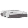 vidaXL Cadre de lit ottoman sans matelas gris 140x190 cm similicuir