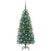 vidaXL Sapin de No&euml;l artificiel avec 150 LED Vert 120 cm PE et PVC