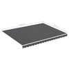 vidaXL Tissu de remplacement pour auvent Anthracite 4,5x3,5 m