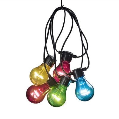 KONSTSMIDE Guirlande lumineuse à 5 ampoules transparentes Multicolore