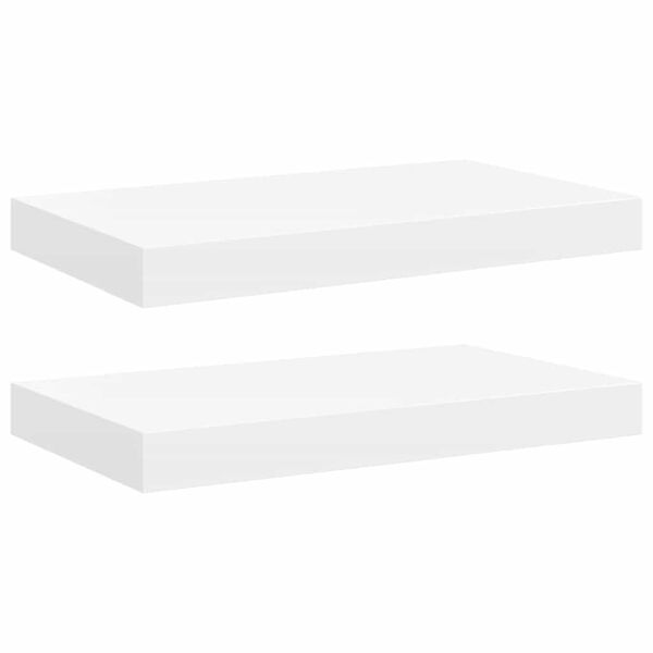 vidaXL Étagères murales flottantes 2 pcs blanc 40x23x3,8 cm MDF