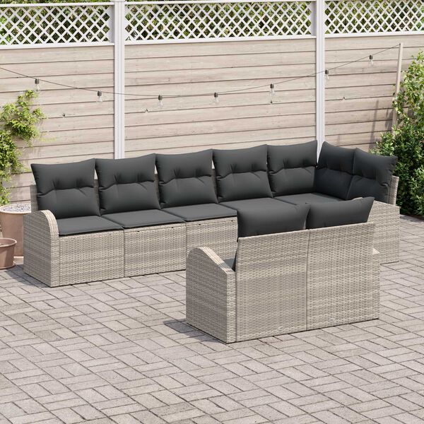 vidaXL Ensemble de canapé de jardin Gris clair 55 x 55 x 37 cm