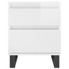 vidaXL Tables de chevet 2 pcs blanc brillant 40x35x50 cm