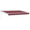 vidaXL Auvent r&eacute;tractable Bordeaux 3 x 2 m 100% Polyester et Aluminium