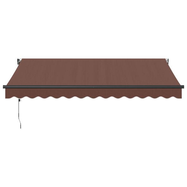 vidaXL Auvent r&eacute;tractable automatique marron 350x250 cm
