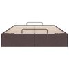 vidaXL Cadre de lit ottoman sans matelas marron fonc&eacute; 120x190 cm tissu