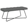 vidaXL Banc avec capitonnage bouton Gris fonc&eacute; 110 x 40 x 46 cm Tissu