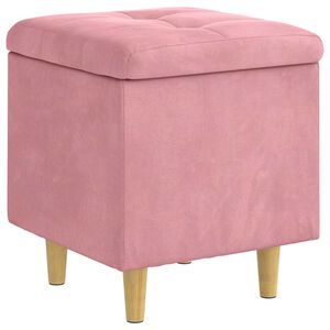 vidaXL Ottoman avec rangement Rose 40 x 40 x 45 cm Velours