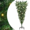 vidaXL Sapins de No&euml;l artificiels pr&eacute;-&eacute;clair&eacute;s &agrave; l'envers avec ensemble de boules