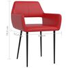 vidaXL Chaises à manger lot de 2 rouge bordeaux similicuir