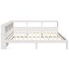 vidaXL Lit biblioth&egrave;que sans matelas blanc 140x190 cm bois pin massif