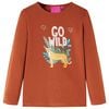 vidaXL T-shirt enfants &agrave; manches longues cognac 104
