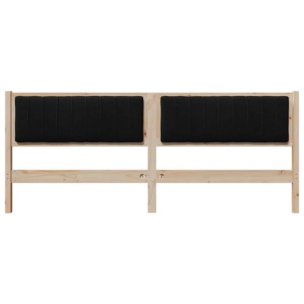 vidaXL Tête de lit capitonnée Marron 200 cm Pin massif