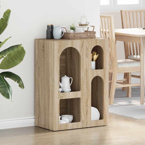 vidaXL Buffet Ch&ecirc;ne Sonoma 59 x 35 x 80,5 cm Bois d'ing&eacute;nierie