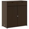 vidaXL Armoire de rangement jardin marron 105x55x113 cm r&eacute;sine tress&eacute;e