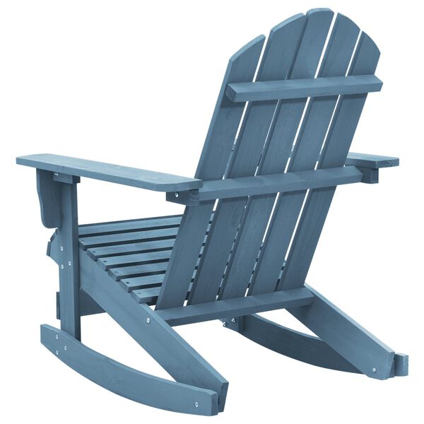 vidaXL Chaise à bascule de jardin Adirondack bois de sapin massif bleu