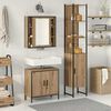 vidaXL Meubles de salle de bain 3 pcs Marron Bois d'ing&eacute;nierie