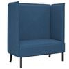 vidaXL Canap&eacute; &agrave; Haut Dossier 101cm Bleu tissu