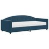 vidaXL Lit de jour avec matelas bleu 90x200 cm velours