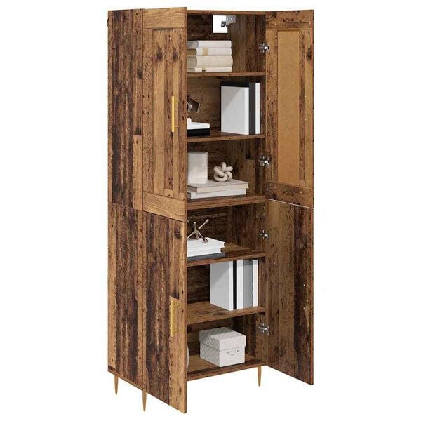 vidaXL Haut Armoire Bois Ancien 69,5 x 34 x 180 cm Bois d'ing&eacute;nierie