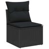 vidaXL Ensemble de canap&eacute; de jardin avec coussin 10 pcs Noir