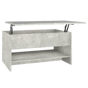 vidaXL Table basse Gris b&eacute;ton 80x50x40 cm Bois d'ing&eacute;nierie