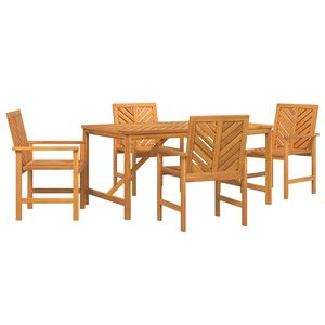 vidaXL Ensemble de salle &agrave; manger pour jardin 5 pc Marron
