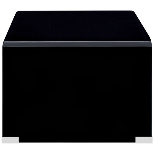 vidaXL Table basse Noir 98 x 45 x 31 cm Verre trempé