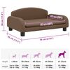 vidaXL Lit pour chien marron 70x45x30 cm tissu