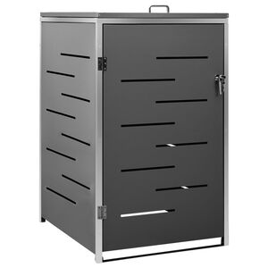 vidaXL Abri pour poubelle 69x77,5x112,5 cm Inox