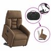 vidaXL Fauteuil inclinable &eacute;lectrique marron tissu