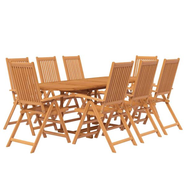 vidaXL Ensemble &agrave; manger de jardin 9 pcs Bois d'acacia massif 160-240 cm