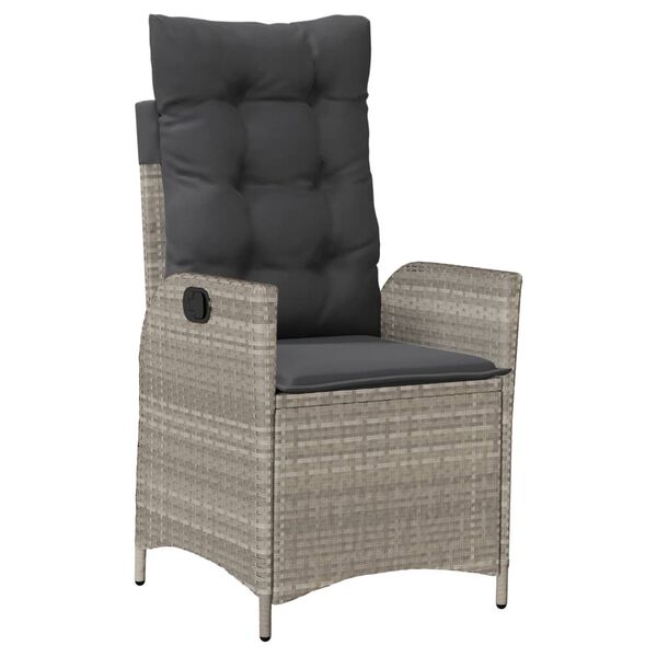 vidaXL Chaises inclinables jardin lot de 2 et coussins résine tressée
