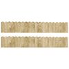 vidaXL Rouleaux de bordure 2 pcs 120 cm Bois de pin impr&eacute;gn&eacute;