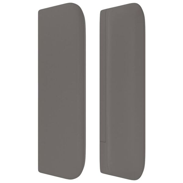 vidaXL T&ecirc;te de lit avec oreilles Gris 203x16x78/88 cm Similicuir