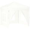 vidaXL Tente de r&eacute;ception pliable avec parois Blanc 2x2 m