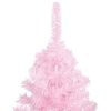 vidaXL Arbre de No&euml;l artificiel pr&eacute;-&eacute;clair&eacute; et boules rose 120 cm PVC