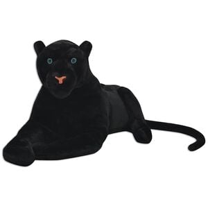 vidaXL Panth&egrave;re en peluche Noir XXL