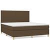 vidaXL Sommier &agrave; lattes de lit avec matelas Marron fonc&eacute; 180x200 cm