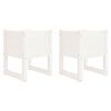 vidaXL Jardini&egrave;res 2 pcs Blanc 40x40x52,5 cm Bois massif de pin