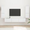 vidaXL Ensemble meuble TV Montage mural 4 pcs Blanc Bois d'ing&eacute;nierie