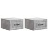 vidaXL Cabinet de chevet mural 2 pc Gris b&eacute;ton 34,5 x 33 x 20 cm