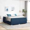 vidaXL Cadre de lit avec matelas Bleu 180 x 200 cm tissu