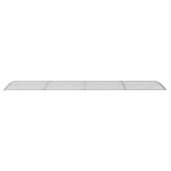 vidaXL Auvent de porte gris 400 x 100 cm Polycarbonate