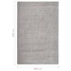 vidaXL Tapis shaggy antidérapant Gris clair 200x290 cm