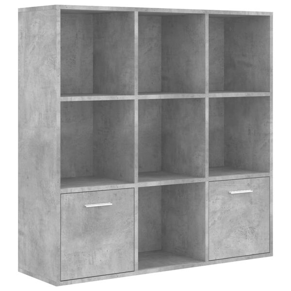 vidaXL Bibliothèque Gris béton 98x30x98 cm Bois d’ingénierie