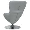vidaXL Fauteuil &oelig;uf Gris clair 63 x 73 x 90 cm tissu