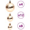 vidaXL Boules de No&euml;l 100 pcs champagne et marron 3 / 4 / 6 cm