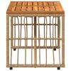 vidaXL Table de jardin Naturel 80 x 40 x 40 cm Acier et Rattan Poly