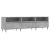 vidaXL Meuble TV gris b&eacute;ton 150x30x44,5 cm bois d'ing&eacute;nierie